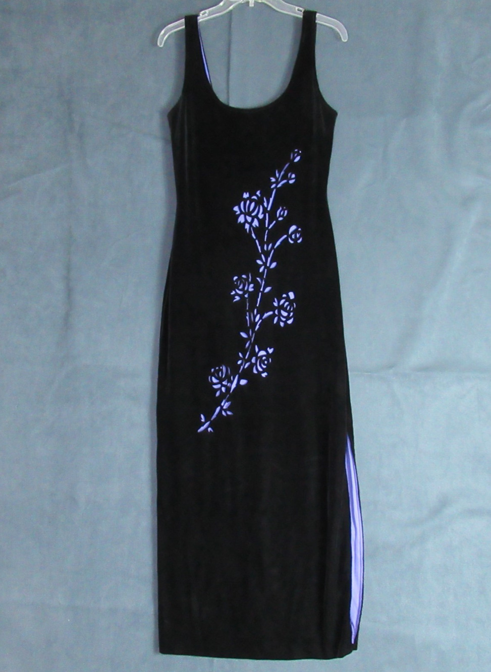 Vintage Morgan and Co Dress 11/12 Black Velvet Dark Romance Goth Witchy Formal